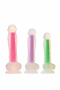 Radiant dildo świecące w ciemności średni rozmiar niebieskie